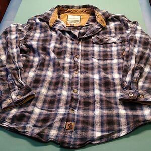 Legendary Whitetails Buck Camp Cotton Men's LG  Corduroy neck & cuffs